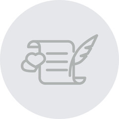 Poetry Vector Line Grey Circle Grey