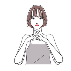 ショートボブの現代的な可愛い女性