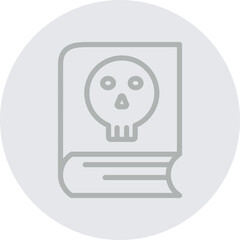 Horror Writing Vector Line Grey Circle Grey