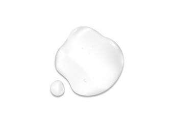 A drop of moisturizing gel or serum on a white background cosmetic product for skin care