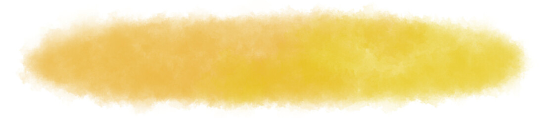 黄色の水彩の長い楕円素材