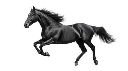 black horse in nature