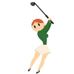 golf player vector illustration