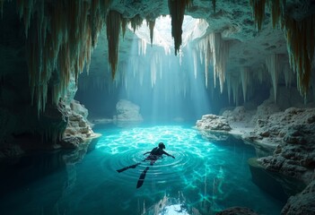 Close up of Cave Landscape Art
