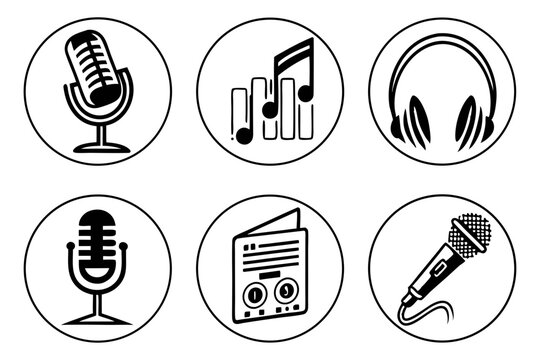 microphone icon set