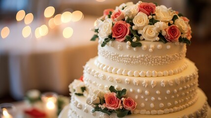 Fototapeta premium Elegant wedding cake