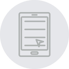 Digital Note Vector Line Grey Circle Grey