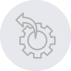 Automated Response Vector Line Grey Circle Grey