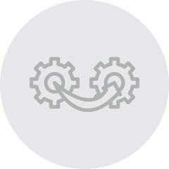 AI Integration Vector Line Grey Circle Grey