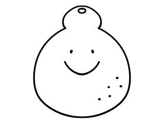 シンプルなデコポンのイラスト素材