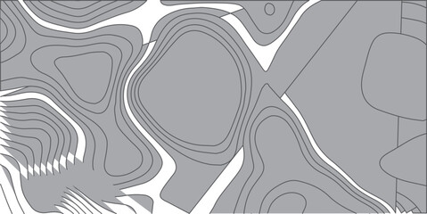 Abstract white topography vector background. Topographic map and landscape terrain texture grid