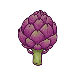 Artichoke Illustration on Black Background png, isolated on transparent background