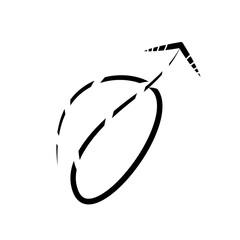 A Collection of Scribble Arrow Strokes in Varied Sizes and Directions, Black brush stroke arrow