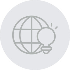 Digital Innovation Vector Line Grey Circle Grey