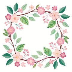 Beautiful ornate floral frame border vector illustration