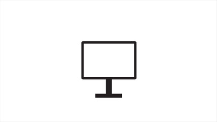 Computer icon  symbol simple,computer flat Icon on white background.