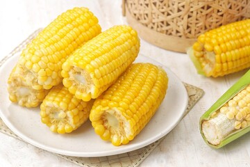 Jagung Rebus. Boiled corn is a very rich source of dietary fiber.