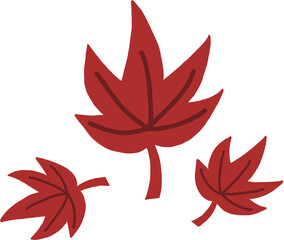 Autumn Maple Leaf Hand-Drawn Illustration