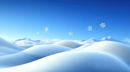 Winter wonderland, snow-covered mountains, tranquil landscape, serene, frosty, picturesque, winter 