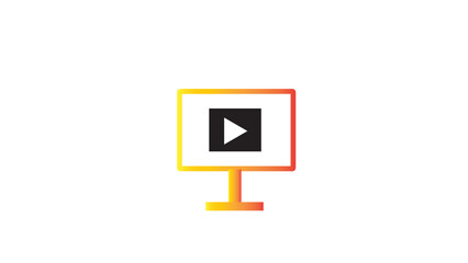 Computer icon  symbol simple,computer flat Icon on white background.