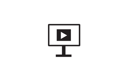Computer icon  symbol simple,computer flat Icon on white background.