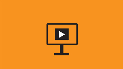 Computer icon  symbol simple,computer flat Icon design.