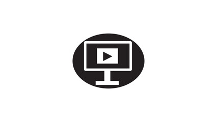 Computer icon  symbol simple,computer flat Icon on white background.