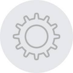 Settings Vector Line Grey Circle Grey