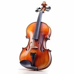 Fototapeta premium Classic Violin on white background
