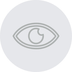 Eye (View) Vector Line Grey Circle Grey