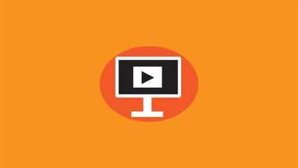 Computer icon  symbol simple,computer flat Icon design.