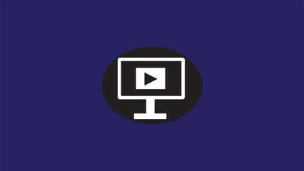 Computer icon  symbol simple,computer flat Icon design.