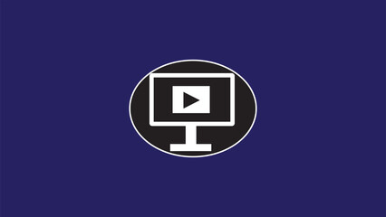 Computer icon  symbol simple,computer flat Icon design.