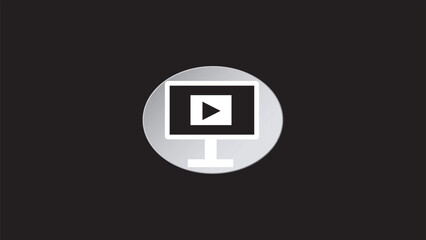 Computer icon  symbol simple,computer flat Icon on white background.