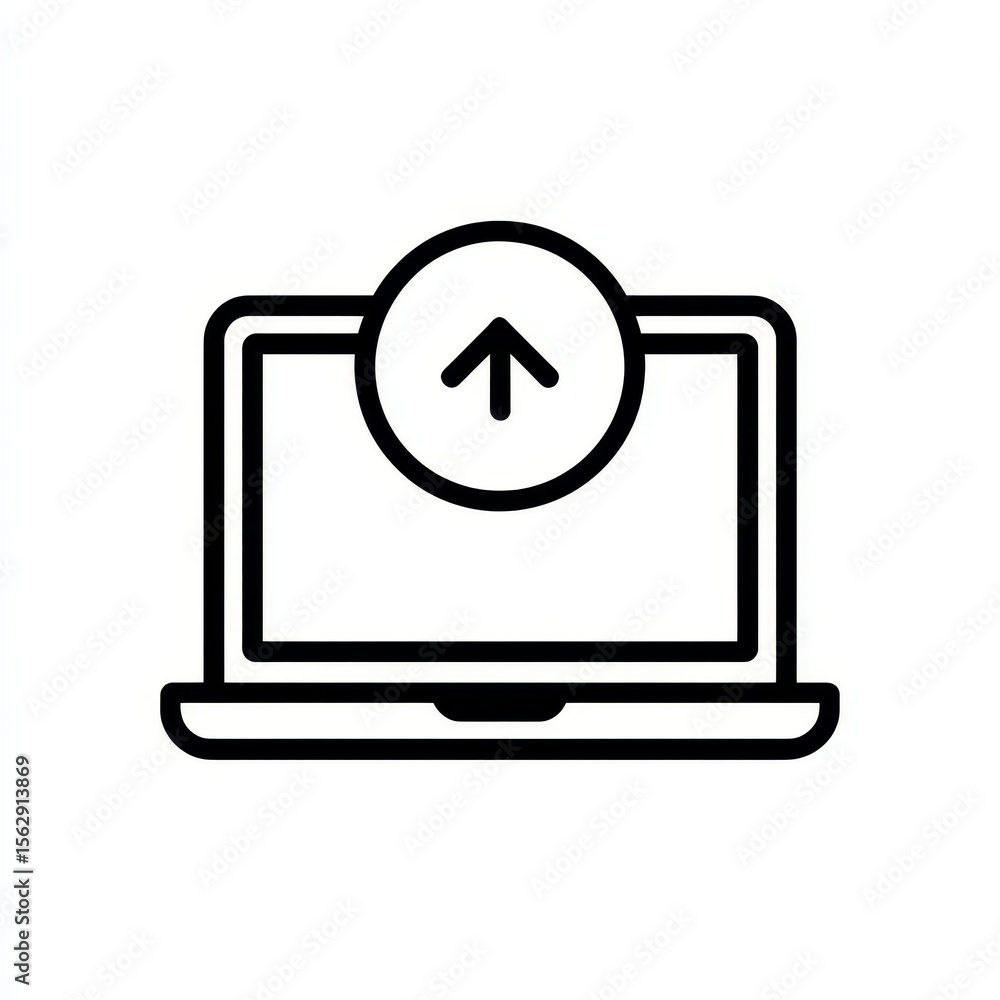 Aufkleber computer upload icon, single file transfer, data storage, software, digital design