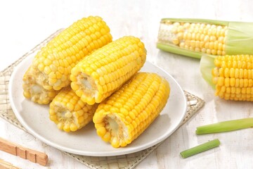 Jagung Rebus. Boiled corn is a very rich source of dietary fiber.
