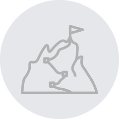 Success Path Vector Line Grey Circle Grey