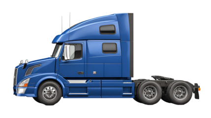 Blue SemiTruck, LongHaul Transportation, Freight Delivery Vehicle