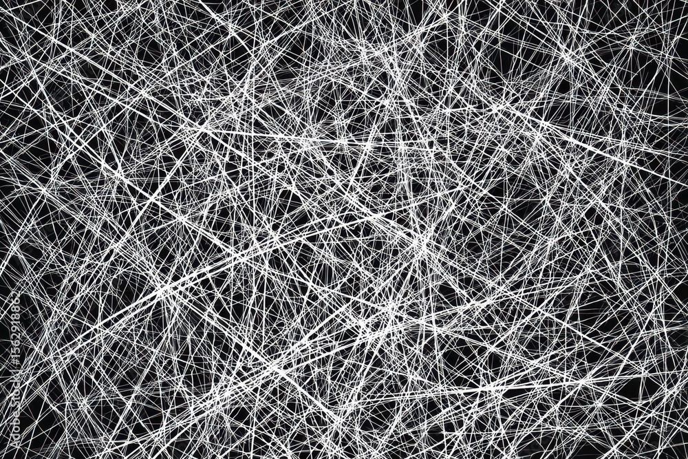 Poster lines intersect on dark backdrop, abstract design element for creative projects