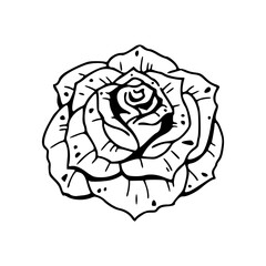 stylized rose flower clipart