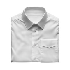 Folded men’s shirt isolated on transparent background 