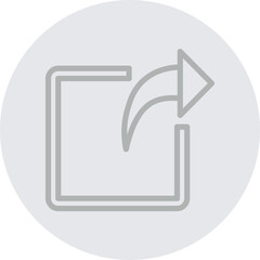 Share Vector Line Grey Circle Grey