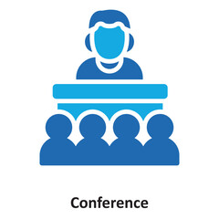 Conference Vector Icon which can easily modify or edit
