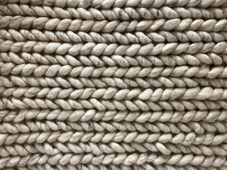 White knitted carpet textile texture background