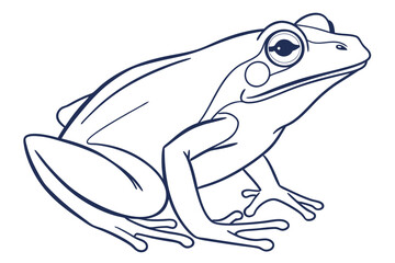 Modern Frog Silhouette Line Illustration
