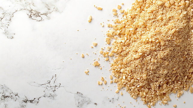 Pile of wheat grains on a marble surface ready for cooking and culinary purposes for healthy eating and lifestyle - Powered by Adobe
