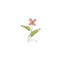 Minimalist Tulip Flower Vector Design with Natural Curves