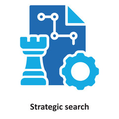 Strategic search Vector Icon which can easily modify or edit
