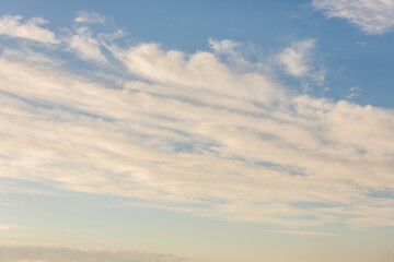 Soft Cirrus Clouds in Blue Sky
