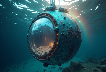 Close up of Transparent Submarine Art